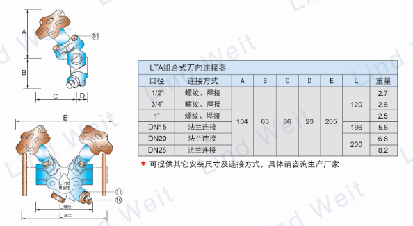 LTA組合式萬(wàn)向連接器
